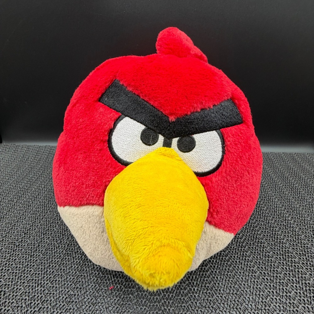 Angry Birds Red Bird Plush Stuffed Animal Toy No Tag 8 Inch